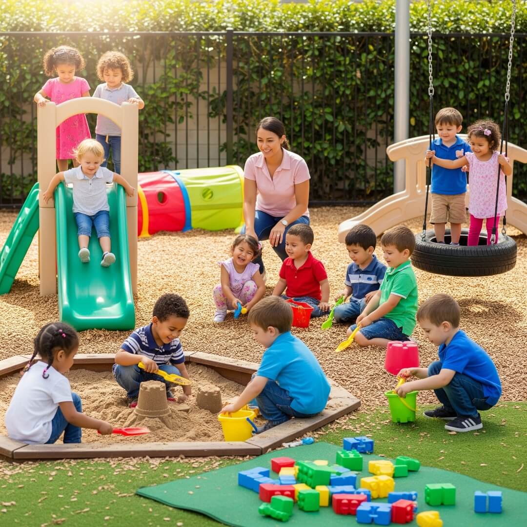 Colorful outdoor playground